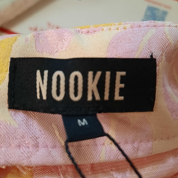 NWT Nookie Pink and Yellow Floral MINI Dress MED - Picture 4 of 10